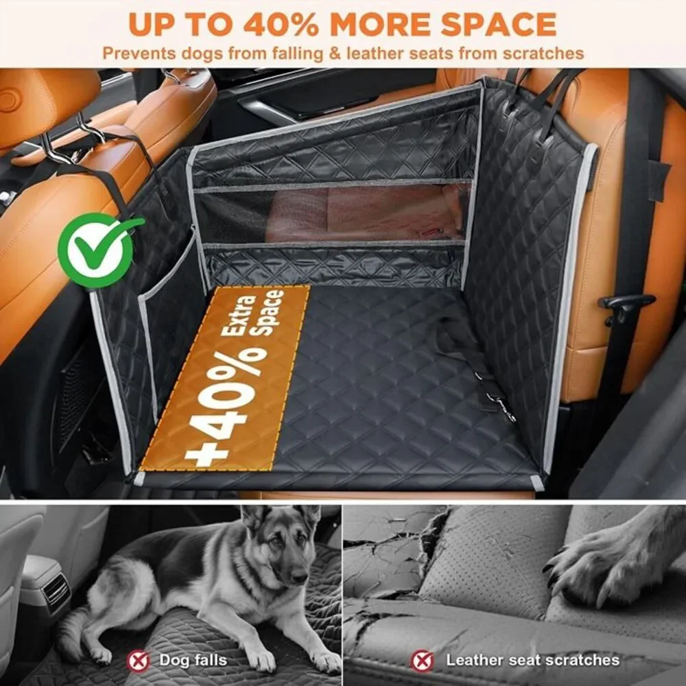 Gimars Upgrade Dog Car Seat Medium Small Waterproof Hard Bottom Open Box 2547FT